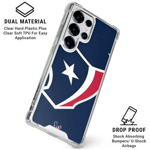 NFL Houston Texans Large Logo Galaxy S26 Ultra Clear Case