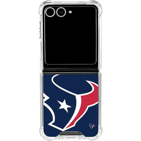 NFL Houston Texans Large Logo Galaxy Z Flip7 Clear Case
