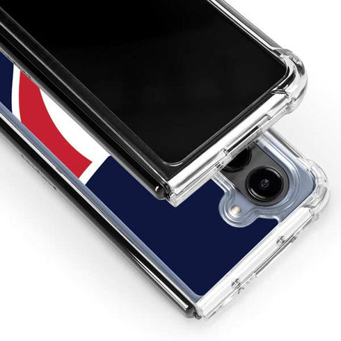 NFL Houston Texans Large Logo Galaxy Z Fold5 5G Clear Case