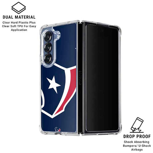 NFL Houston Texans Large Logo Galaxy Z Fold7 Clear Case