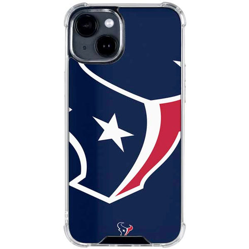NFL Houston Texans Large Logo iPhone 15 Clear Case