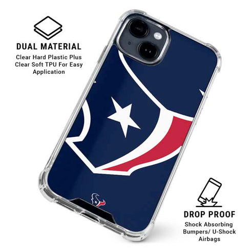 NFL Houston Texans Large Logo iPhone 15 Clear Case