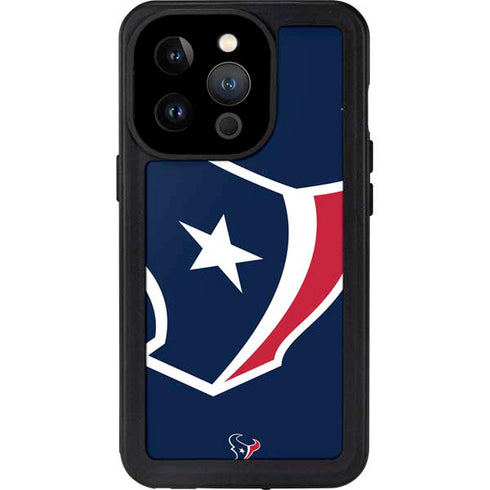 NFL Houston Texans Large Logo iPhone 15 Pro Waterproof Case
