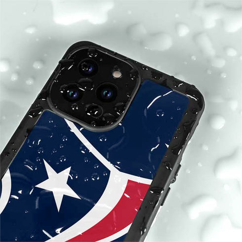 NFL Houston Texans Large Logo iPhone 15 Pro Waterproof Case