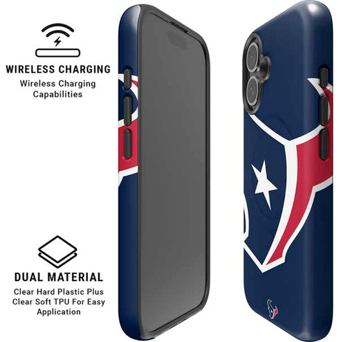 NFL Houston Texans Large Logo iPhone 16 Magsafe Impact Case