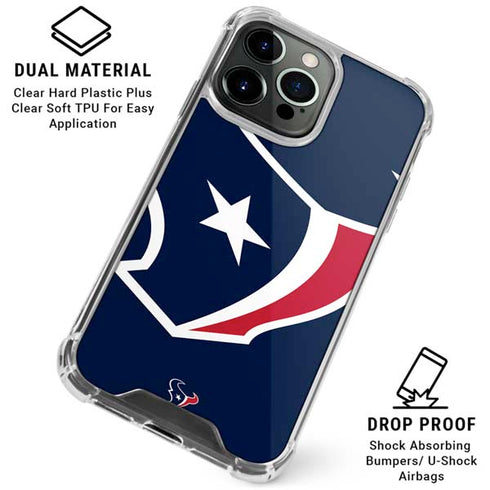 NFL Houston Texans Large Logo iPhone 16 Pro Clear Case