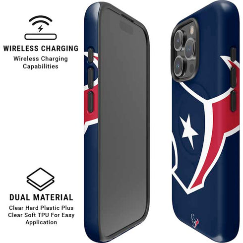 NFL Houston Texans Large Logo iPhone 16 Pro Magsafe Impact Case