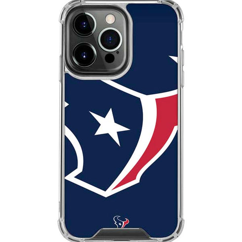 NFL Houston Texans Large Logo iPhone 16 Pro Max Clear Case