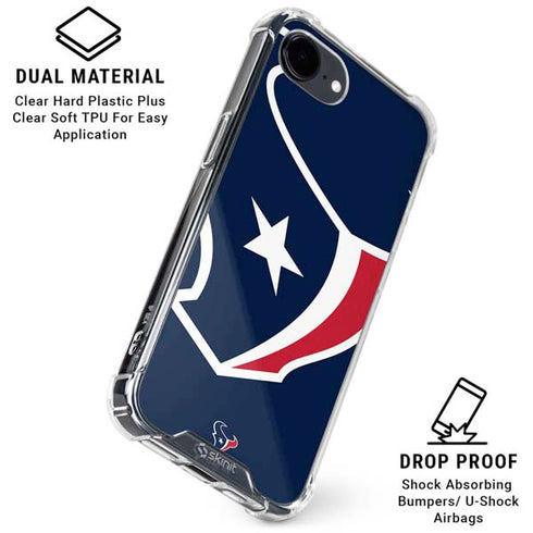 NFL Houston Texans Large Logo iPhone 16e Clear Case