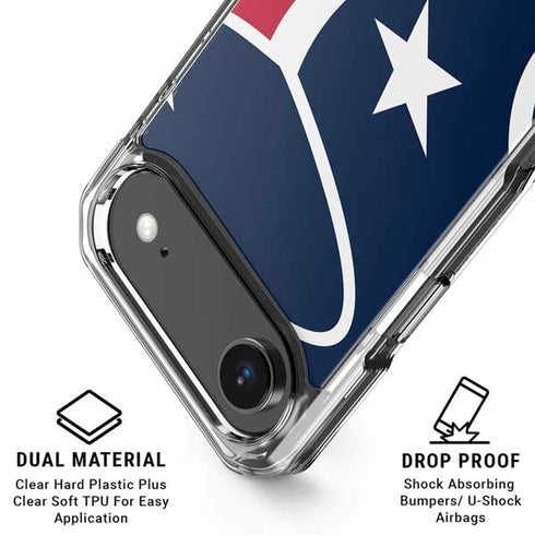 NFL Houston Texans Large Logo iPhone 17 Air Clear Case