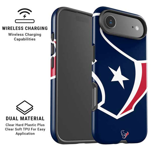 NFL Houston Texans Large Logo iPhone 17 Air Magsafe Impact Case