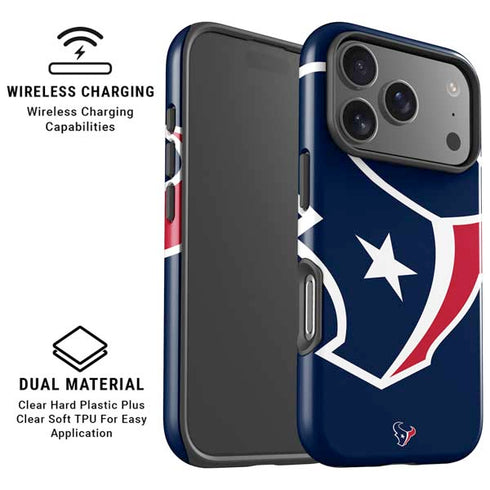 NFL Houston Texans Large Logo iPhone 17 Pro Magsafe Impact Case