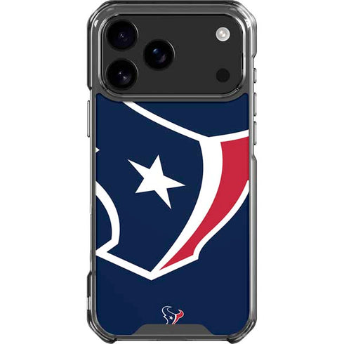 NFL Houston Texans Large Logo iPhone 17 Pro Max Clear Case
