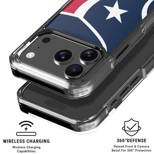 NFL Houston Texans Large Logo iPhone 17 Pro Max Clear Case