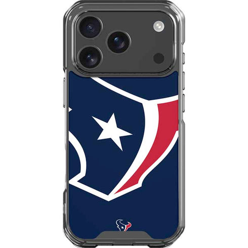 NFL Houston Texans Large Logo iPhone 18 Pro Clear Case