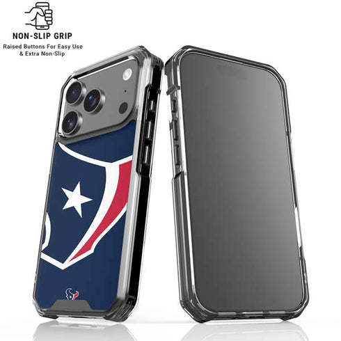 NFL Houston Texans Large Logo iPhone 18 Pro Clear Case
