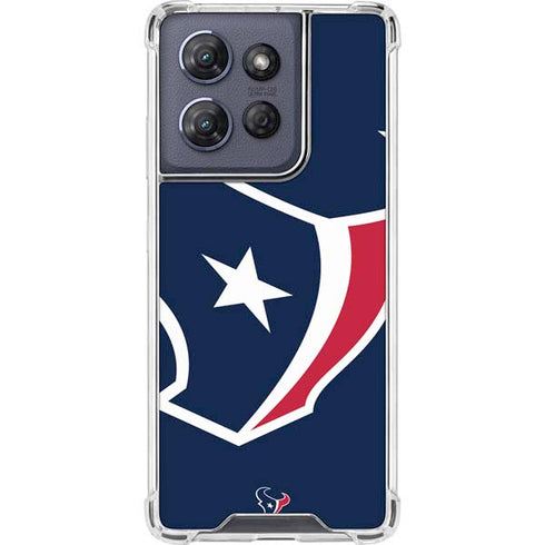 NFL Houston Texans Large Logo Moto G 5G (2025) Clear Case