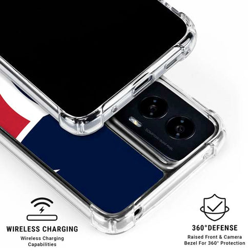 NFL Houston Texans Large Logo Moto G Power 5G (2024) Clear Case