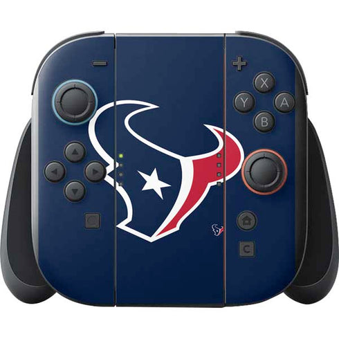 NFL Houston Texans Large Logo Nintendo Switch 2 (2025) with Joy-Con Skin