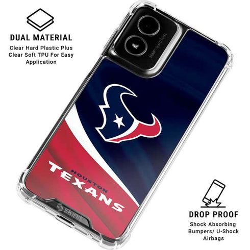 NFL Houston Texans Moto G Power 5G (2024) Clear Case