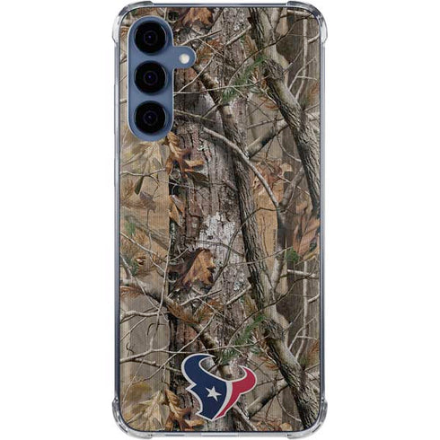 NFL Houston Texans Realtree AP Camo Galaxy A55 5G Clear Case