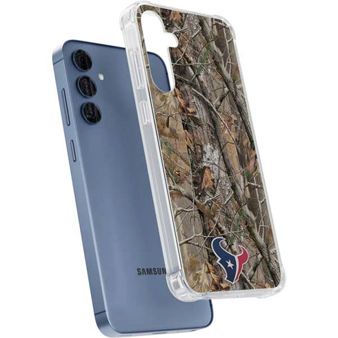 NFL Houston Texans Realtree AP Camo Galaxy A55 5G Clear Case