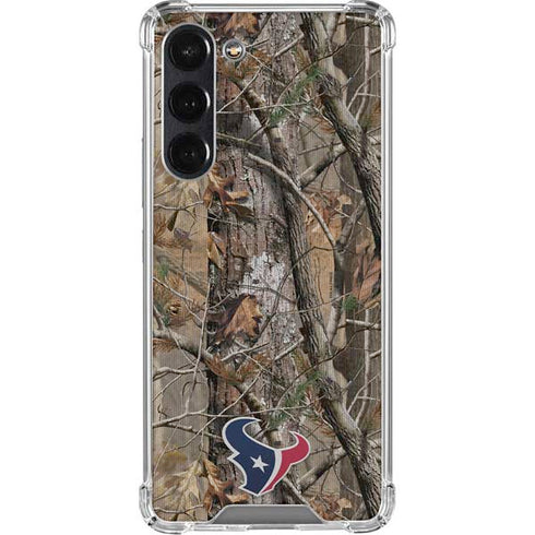 NFL Houston Texans Realtree AP Camo Galaxy S24 FE Clear Case