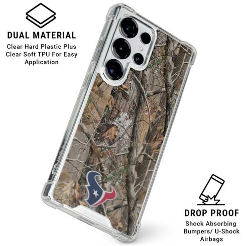 NFL Houston Texans Realtree AP Camo Galaxy S25 Ultra Clear Case