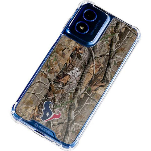 NFL Houston Texans Realtree AP Camo Moto G 5G (2024) Clear Case