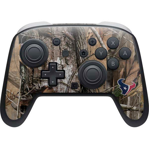 NFL Houston Texans Realtree AP Camo Nintendo Switch 2 (2025) Pro Controller Skin
