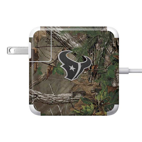 NFL Houston Texans Realtree Xtra Green Camo 85W Power Adapter (15 and 17 inch MacBook Pro Charger) Skin