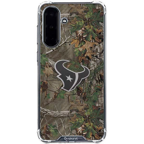 NFL Houston Texans Realtree Xtra Green Camo Galaxy A36 5G Clear Case