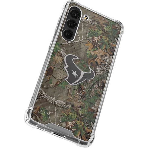NFL Houston Texans Realtree Xtra Green Camo Galaxy S24 FE Clear Case