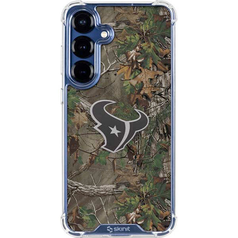 NFL Houston Texans Realtree Xtra Green Camo Galaxy S25 Plus Clear Case
