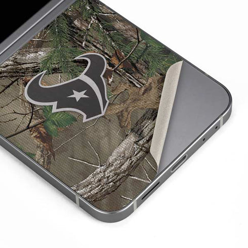 NFL Houston Texans Realtree Xtra Green Camo Galaxy Z Flip6 Skin
