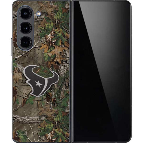 NFL Houston Texans Realtree Xtra Green Camo Galaxy Z Fold5 5G Skin