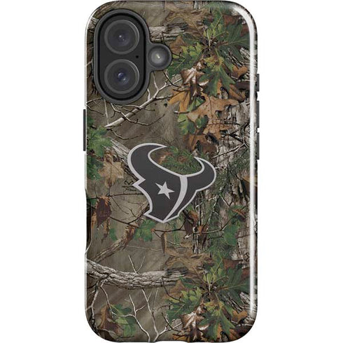 NFL Houston Texans Realtree Xtra Green Camo iPhone 16 Plus Impact Case
