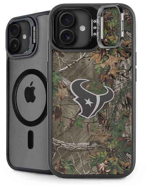 NFL Houston Texans Realtree Xtra Green Camo iPhone 16 Plus Kickstand Case