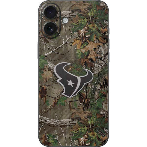 NFL Houston Texans Realtree Xtra Green Camo iPhone 16 Plus Skin