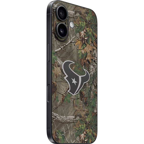 NFL Houston Texans Realtree Xtra Green Camo iPhone 16 Plus Skin