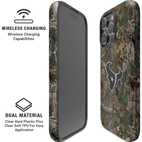 NFL Houston Texans Realtree Xtra Green Camo iPhone 16 Pro Magsafe Impact Case