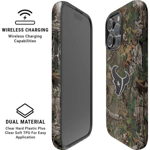 NFL Houston Texans Realtree Xtra Green Camo iPhone 16 Pro Max Magsafe Impact Case