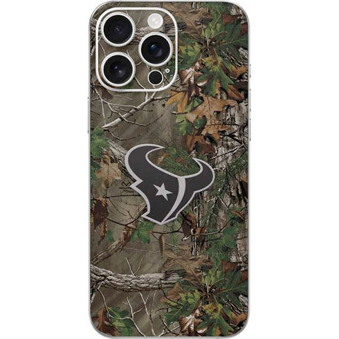 NFL Houston Texans Realtree Xtra Green Camo iPhone 16 Pro Max Skin