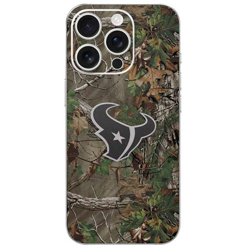 NFL Houston Texans Realtree Xtra Green Camo iPhone 16 Pro Skin