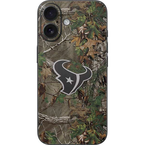 NFL Houston Texans Realtree Xtra Green Camo iPhone 16 Skin