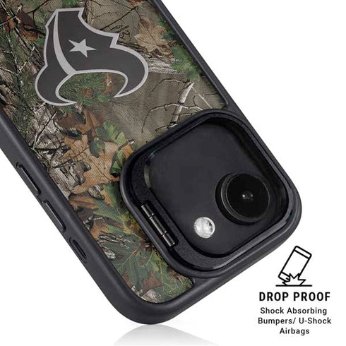 NFL Houston Texans Realtree Xtra Green Camo iPhone 16e Kickstand Case
