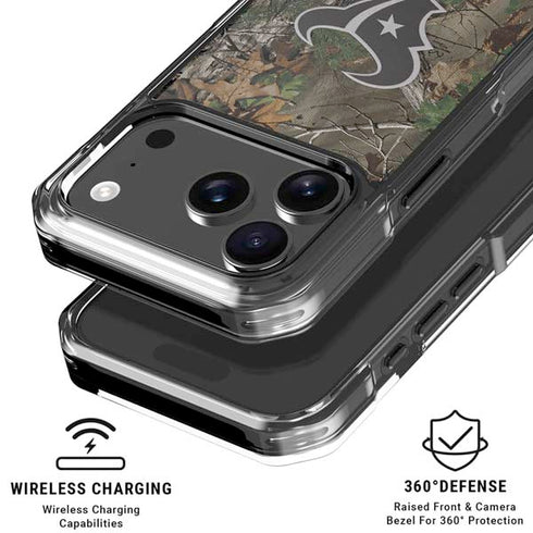 NFL Houston Texans Realtree Xtra Green Camo iPhone 18 Pro Clear Case