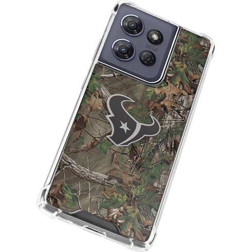NFL Houston Texans Realtree Xtra Green Camo Moto G Power 5G (2025) Clear Case