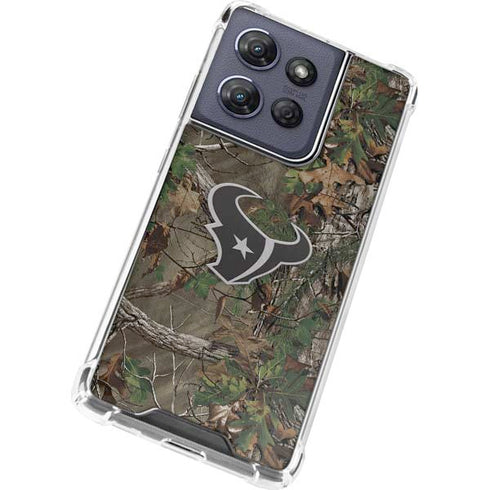NFL Houston Texans Realtree Xtra Green Camo Moto G Stylus 5G (2025) Clear Case