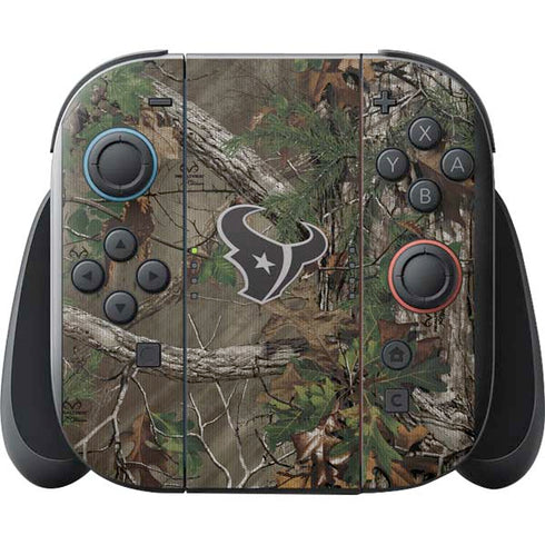 NFL Houston Texans Realtree Xtra Green Camo Nintendo Switch 2 (2025) with Joy-Con Skin